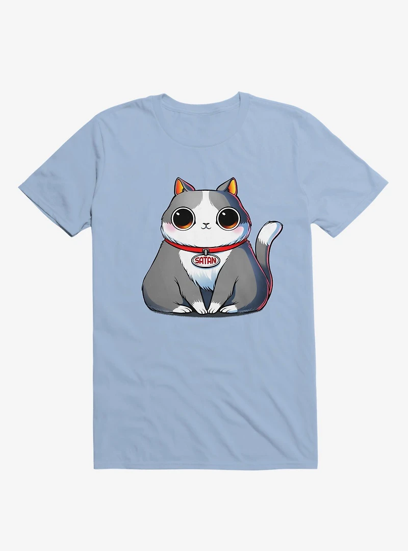 Satan Cat Light Blue T-Shirt