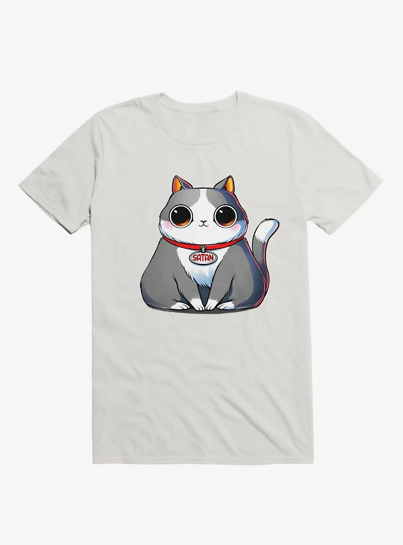 Satan Cat White T-Shirt