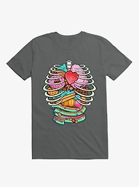 Unicorn Anatomy Sweet Inside Charcoal Grey T-Shirt