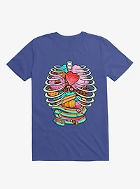 Unicorn Anatomy Sweet Inside Royal Blue T-Shirt