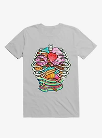 Unicorn Anatomy Sweet Inside Ice Grey T-Shirt