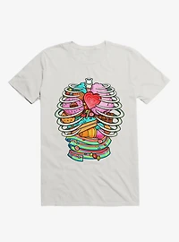 Unicorn Anatomy Sweet Inside White T-Shirt
