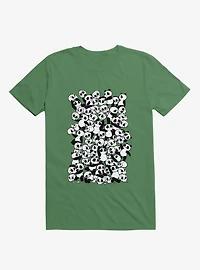 Dia De Los Muertos Panda Party Kelly Green T-Shirt