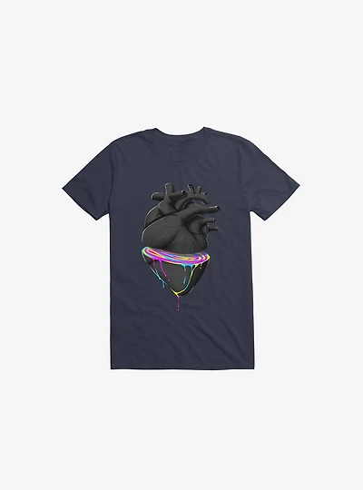 Bleeding Heart Navy Blue T-Shirt