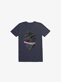 Bleeding Heart Navy Blue T-Shirt