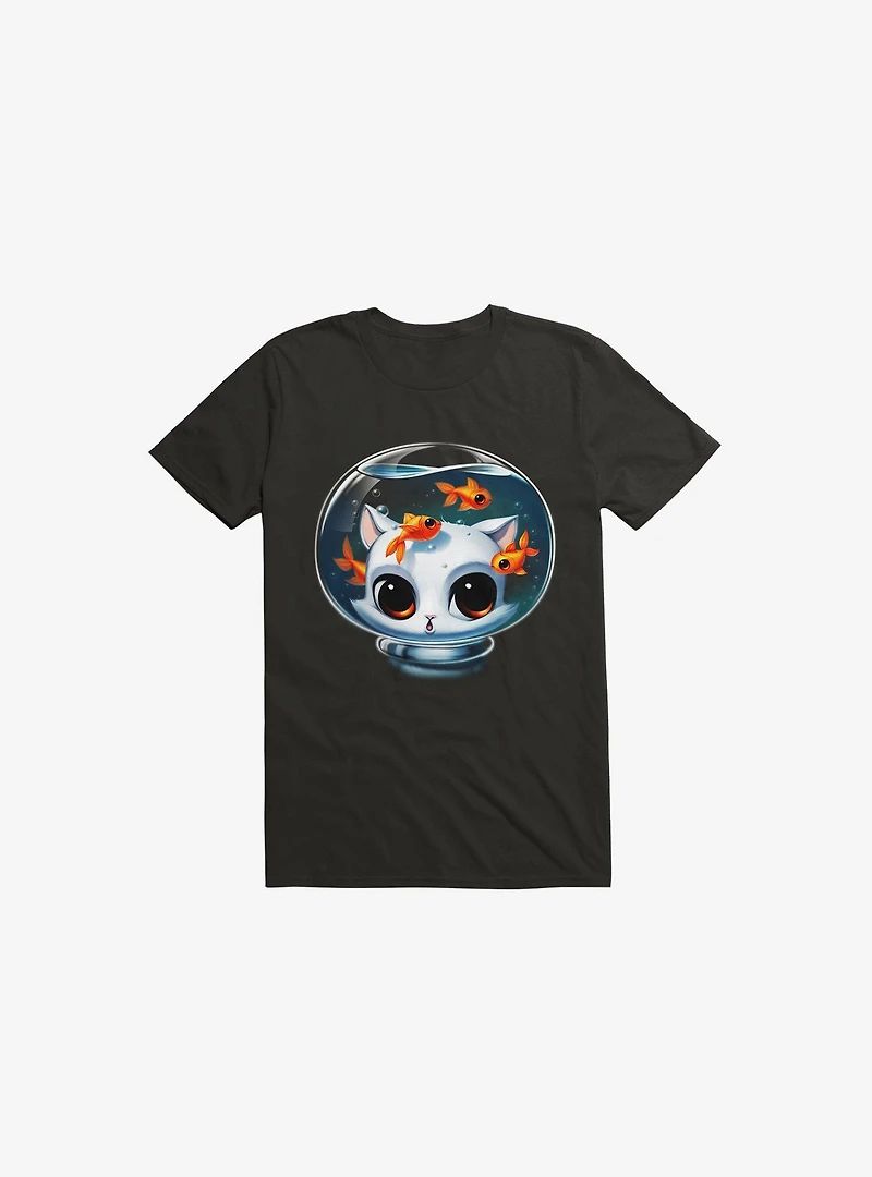 Castronaut Cat Black T-Shirt