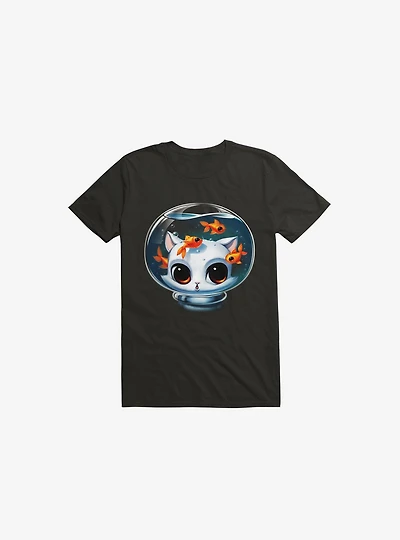 Castronaut Cat Black T-Shirt