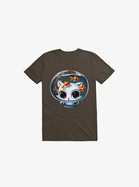 Castronaut Cat Brown T-Shirt