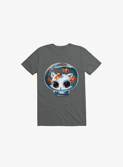 Castronaut Cat Charcoal Grey T-Shirt