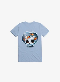 Castronaut Cat Light Blue T-Shirt