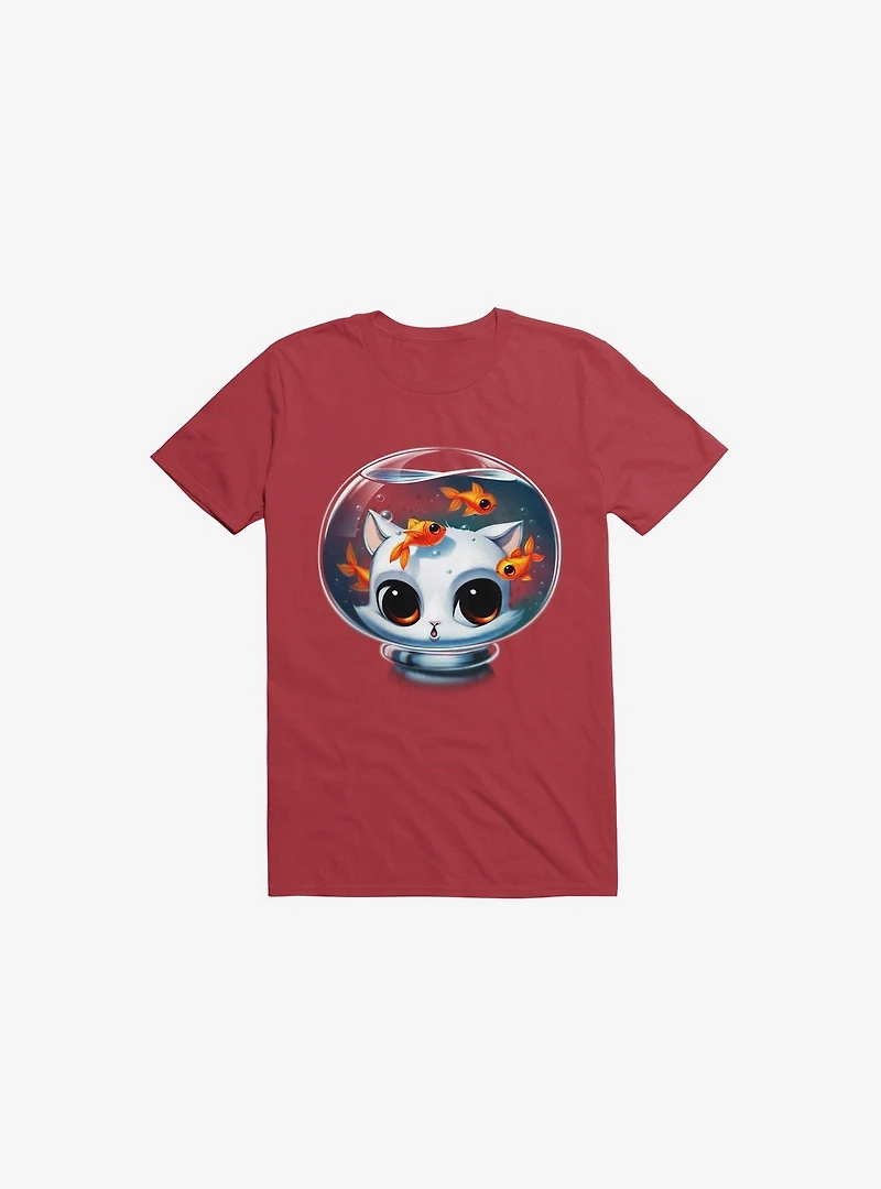 Castronaut Cat Red T-Shirt