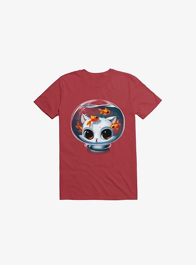 Castronaut Cat Red T-Shirt