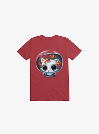 Castronaut Cat Red T-Shirt
