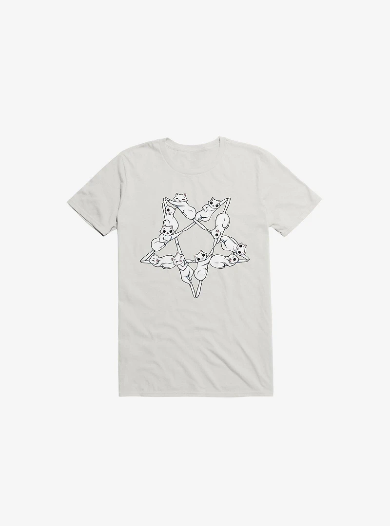 Where The Cats Go At Night White T-Shirt