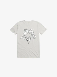 Where The Cats Go At Night White T-Shirt