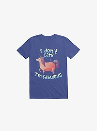 I Don't Care I'm Fabulous Unicorn Royal Blue T-Shirt