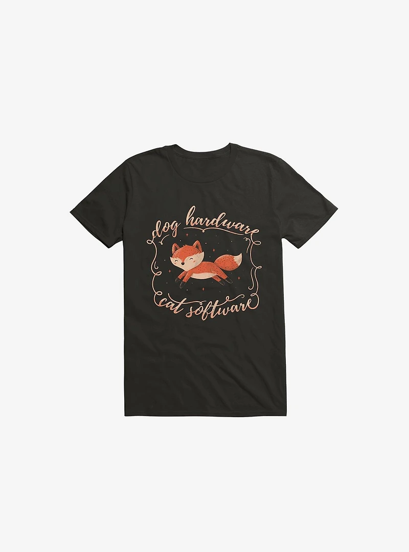 Dog Hardware Cat Software Black T-Shirt
