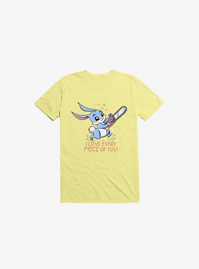 I Love Every Piece Of You Bunny Corn Silk Yellow T-Shirt