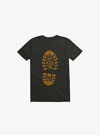 I Love Camping Boot Stamp Black T-Shirt
