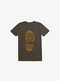I Love Camping Boot Stamp Brown T-Shirt