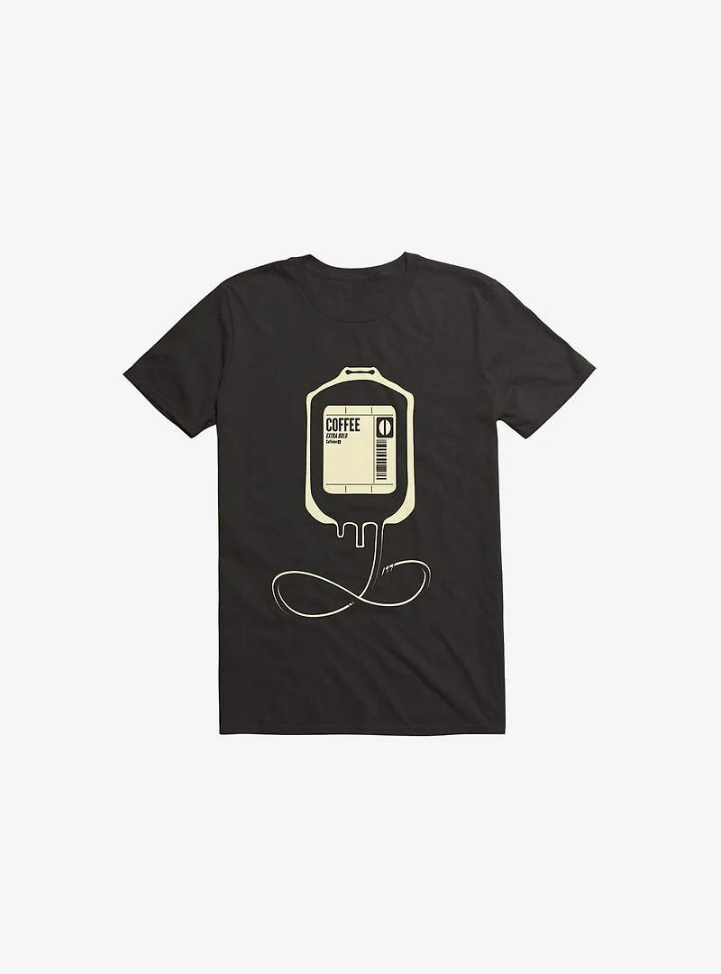 Coffee Transfusion Black T-Shirt