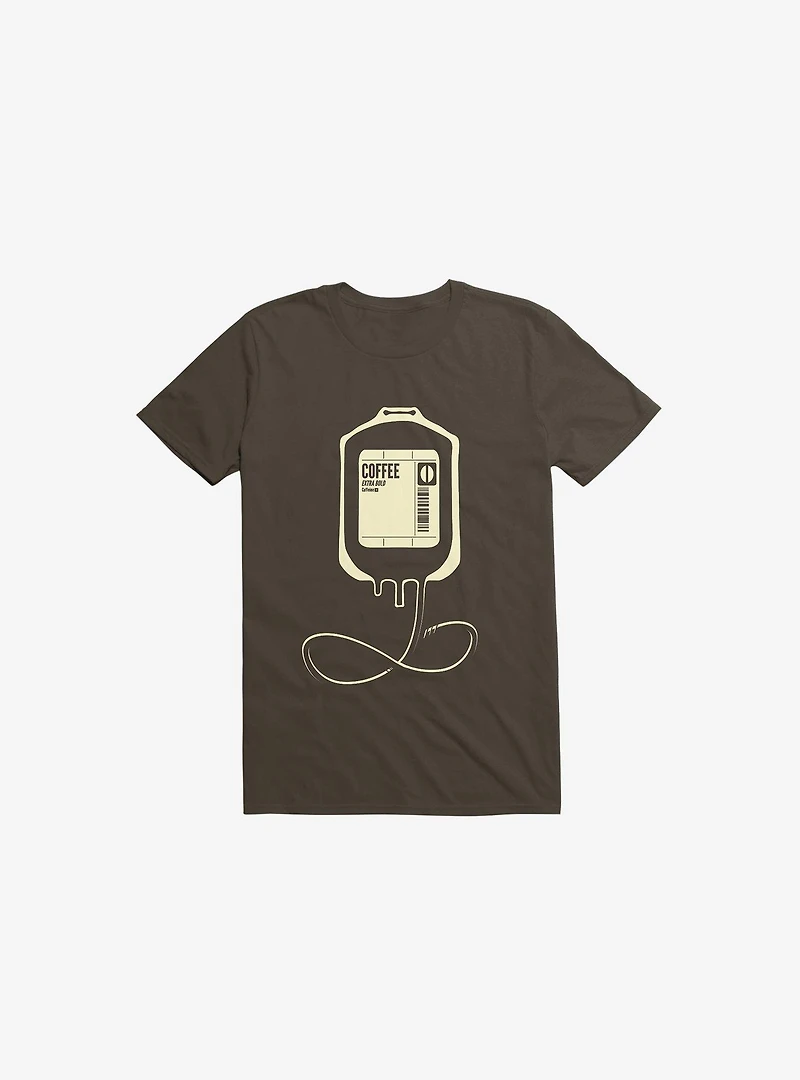 Coffee Transfusion Brown T-Shirt
