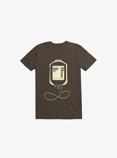 Coffee Transfusion Brown T-Shirt