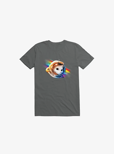 Astronaut Cat Charcoal Grey T-Shirt