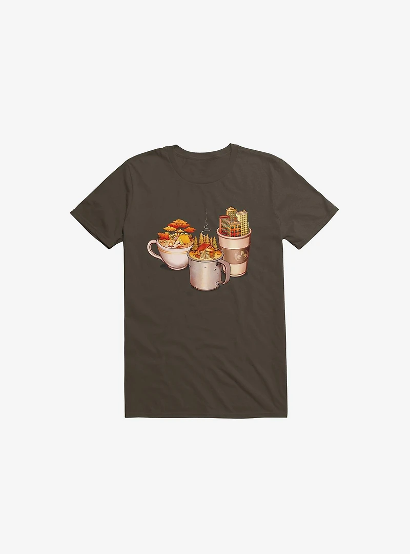 Camping Cabin Life Urban Brown T-Shirt