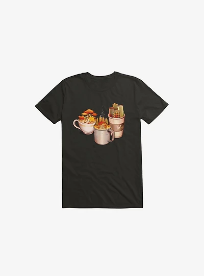 Camping Cabin Life Urban Black T-Shirt