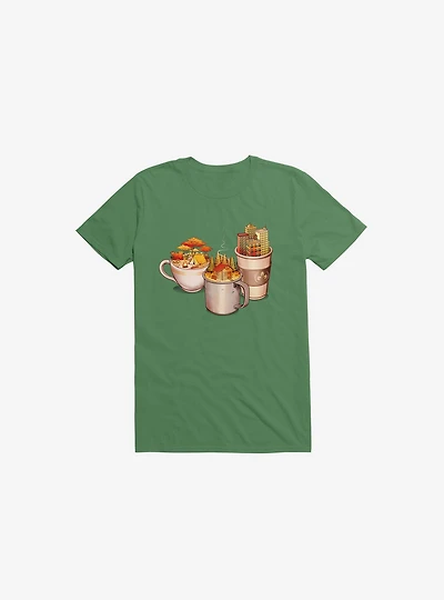 Camping Cabin Life Urban Kelly Green T-Shirt