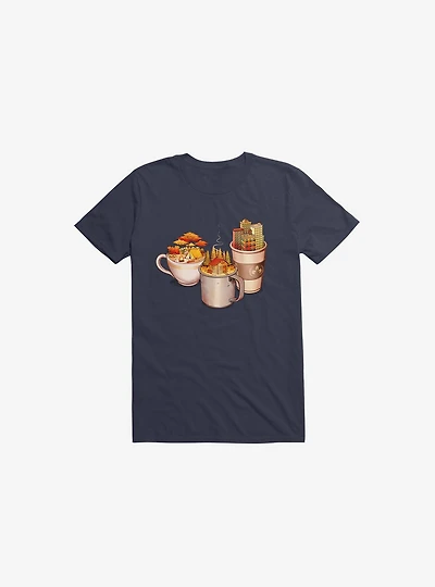 Camping Cabin Life Urban Navy Blue T-Shirt