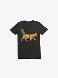 Fruit Cat Pineapple Black T-Shirt