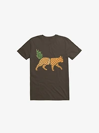 Fruit Cat Pineapple Brown T-Shirt
