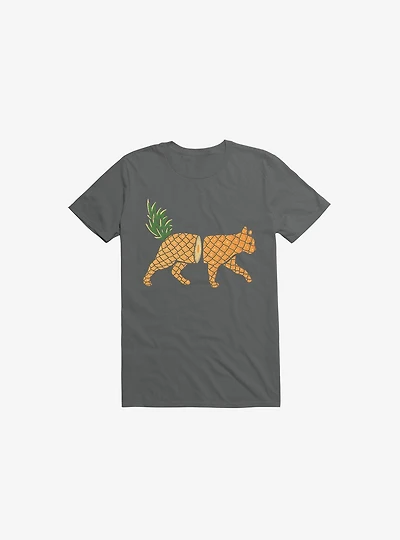 Fruit Cat Pineapple Charcoal Grey T-Shirt