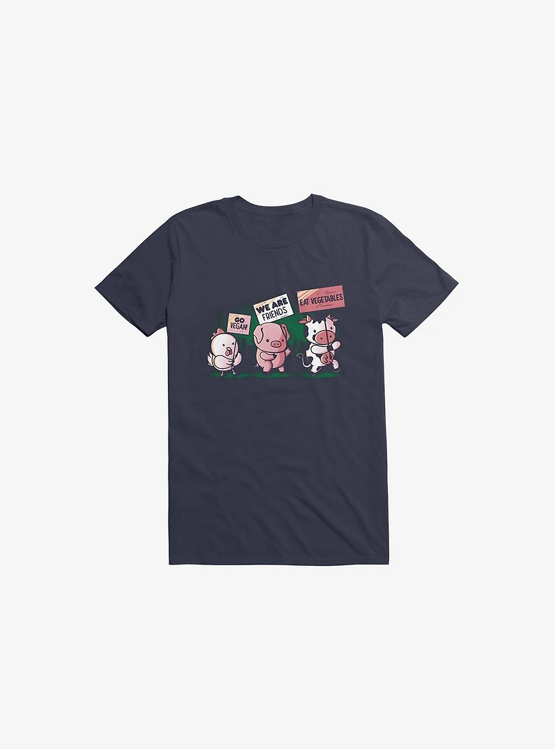 Go Vegan! Navy Blue T-Shirt