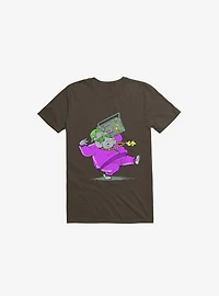 Hip Hop Hippo Brown T-Shirt