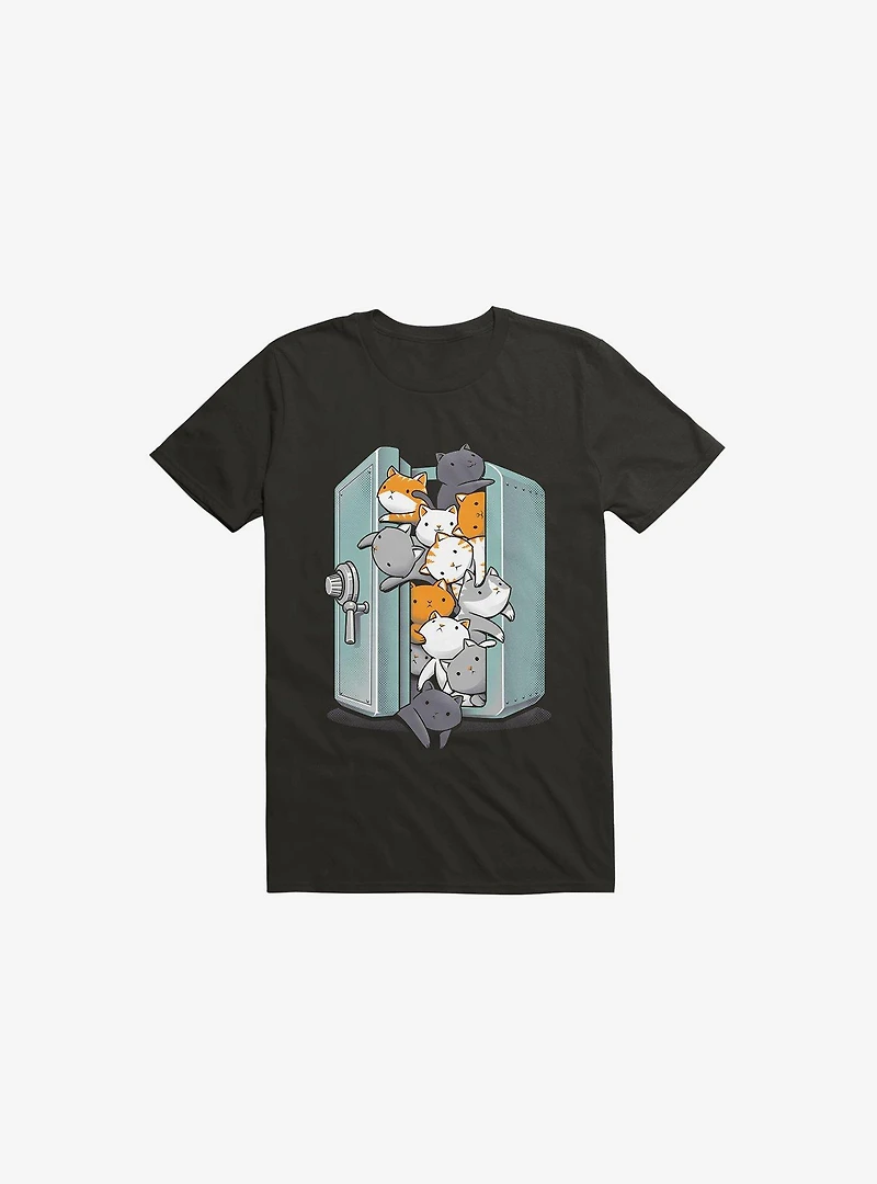 Treasure Cats Black T-Shirt