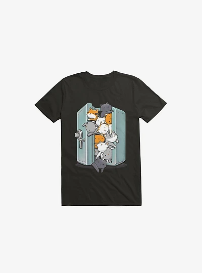 Treasure Cats Black T-Shirt