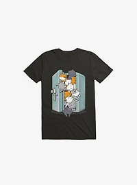 Treasure Cats Black T-Shirt