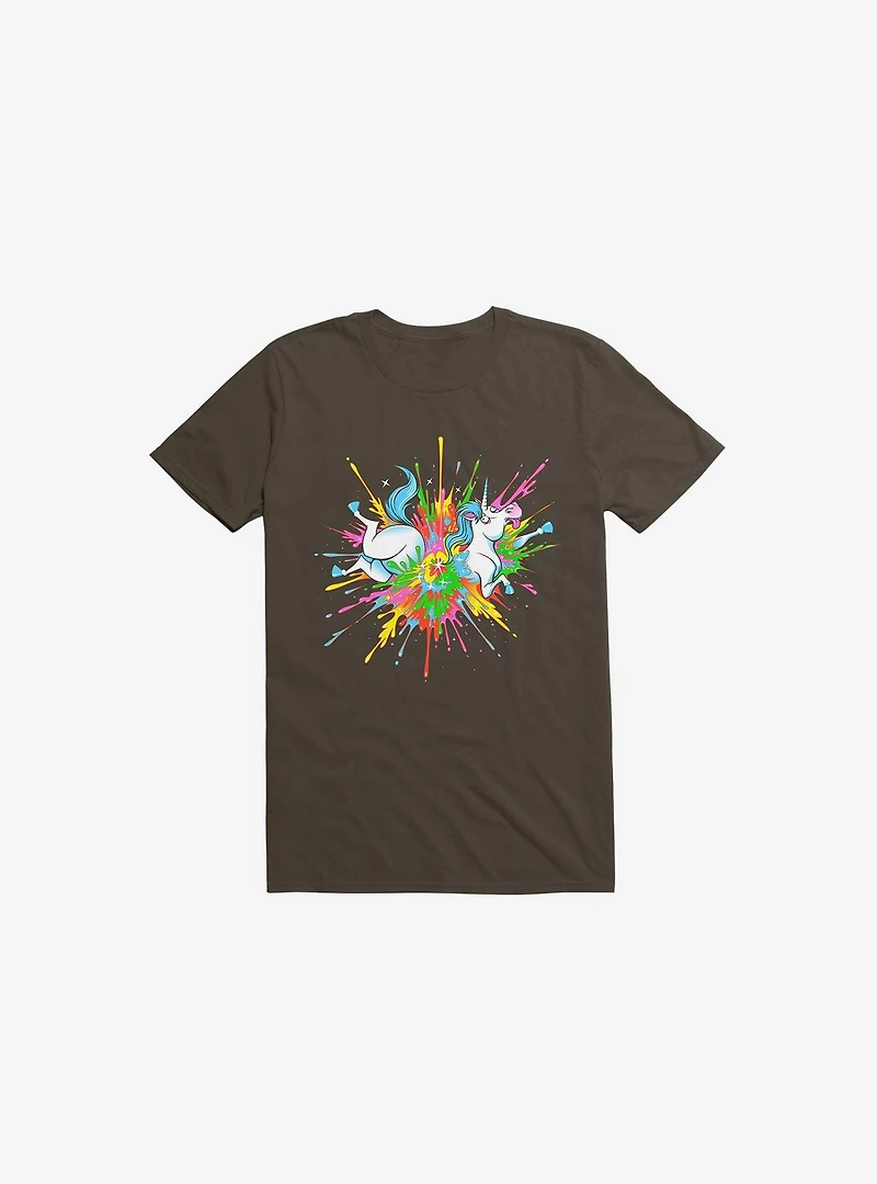 Unicorn Blast Brown T-Shirt