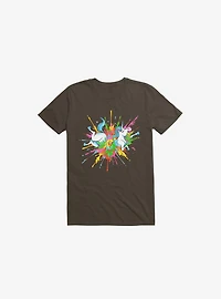 Unicorn Blast Brown T-Shirt
