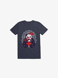 Xmas Panda Navy Blue T-Shirt