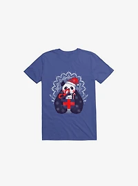 Xmas Panda Royal Blue T-Shirt