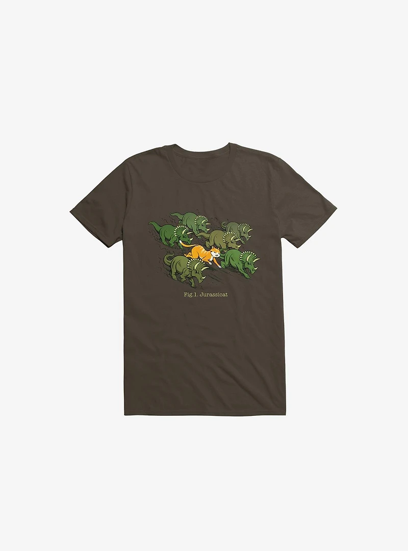 Jurassicats Brown T-Shirt