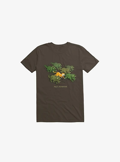 Jurassicats Brown T-Shirt