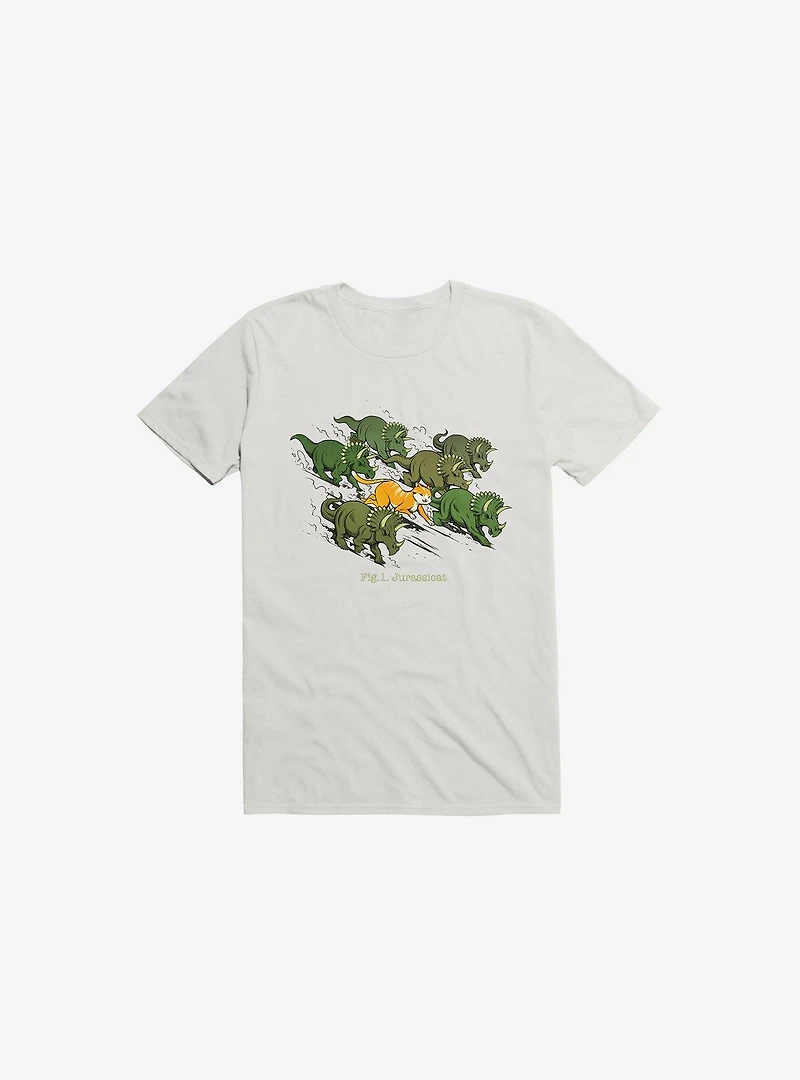Jurassicats White T-Shirt