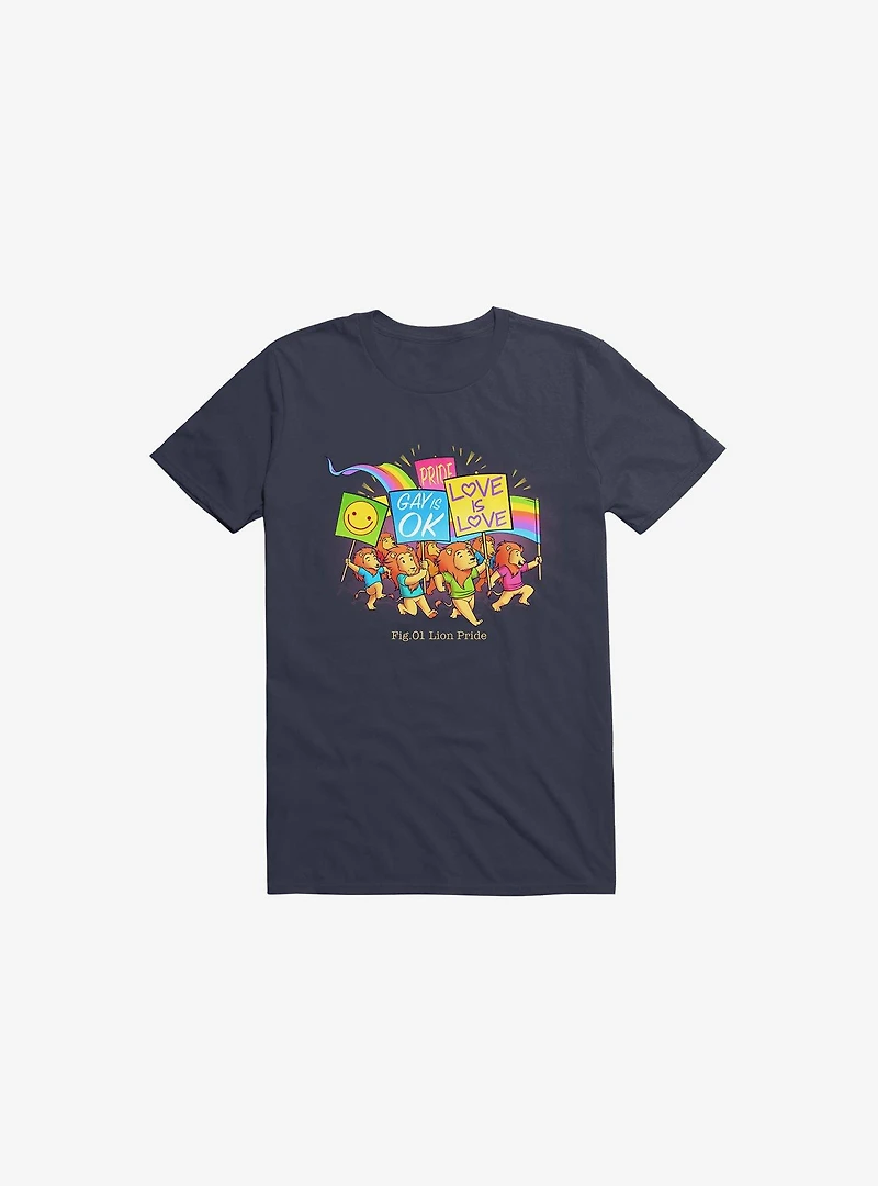 Lion Pride Navy Blue T-Shirt