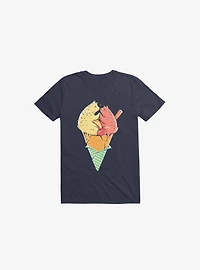 Me Melting Navy Blue T-Shirt