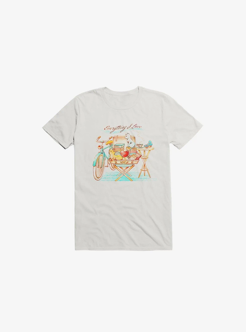 Everything I Love Travelling White T-Shirt